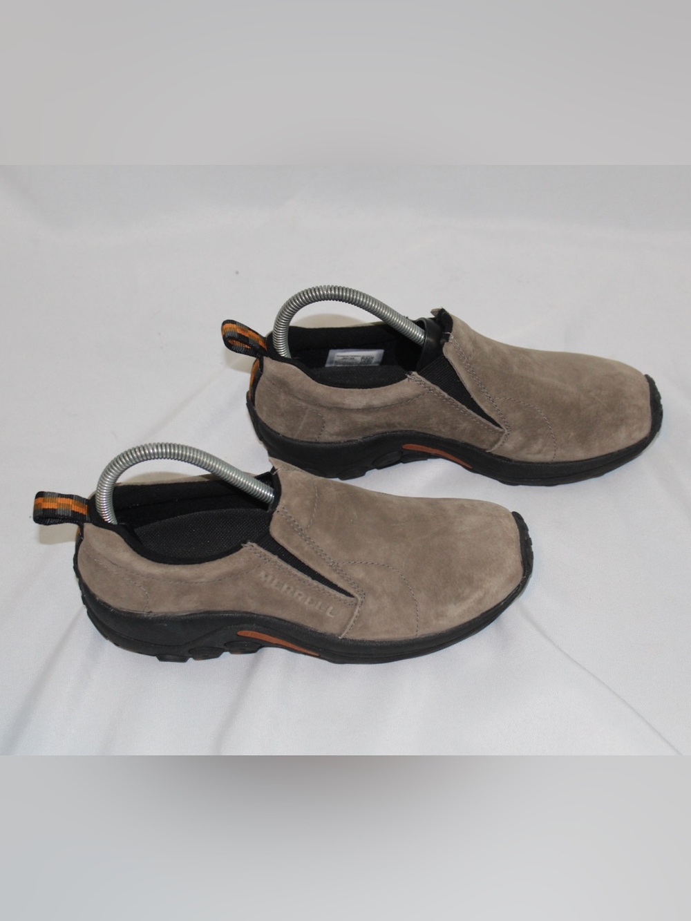 Merrell Womens 7 Jungle Moc Gunsmoke Brown Suede Slip On Hiking Shoes